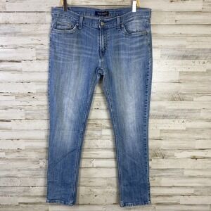 Levi's 524 Jeans Women 17M Blue Denim Mid-rise Medium Wash Skinny Whiskered